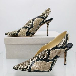 Jimmy Choo -SAISE 85 - Natural Snake Printed Leather